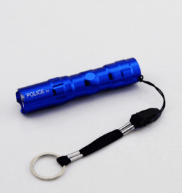 LED mini flashlight, aluminum alloy, strong light, small flashlight, 3W gift flashlight. (Color: Blue)