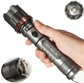 CREE t6 glare flashlight T6 flashlight T6 zoom rechargeable flashlight (Option: Flashlight)