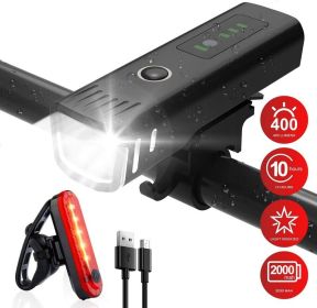 USB Charging Headlight Bicycle Riding Equipment (Option: Upgraded headlights and taill)