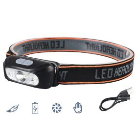 Special Strong Light Charging Super Bright Night Fishing Head Lamp (Option: Black induction)