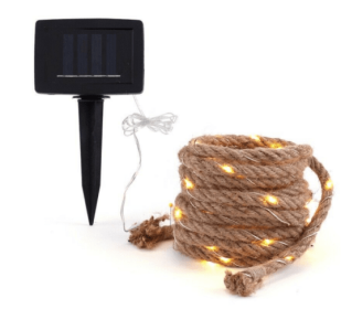 Solar Hemp Rope String Copper Wire LED Light (Option: Ordinary 5meters 100lights)