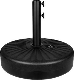 Outdoor Lawn Garden 20 Inch Round Patio Umbrella Base (Color: Black, Type: Umbrella Base)