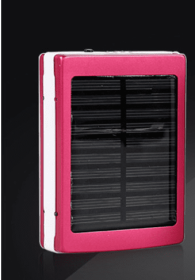 Aluminum Alloy Camping Lamp Solar Power Bank Material (Option: Rose Red-6000MAh-1PC)